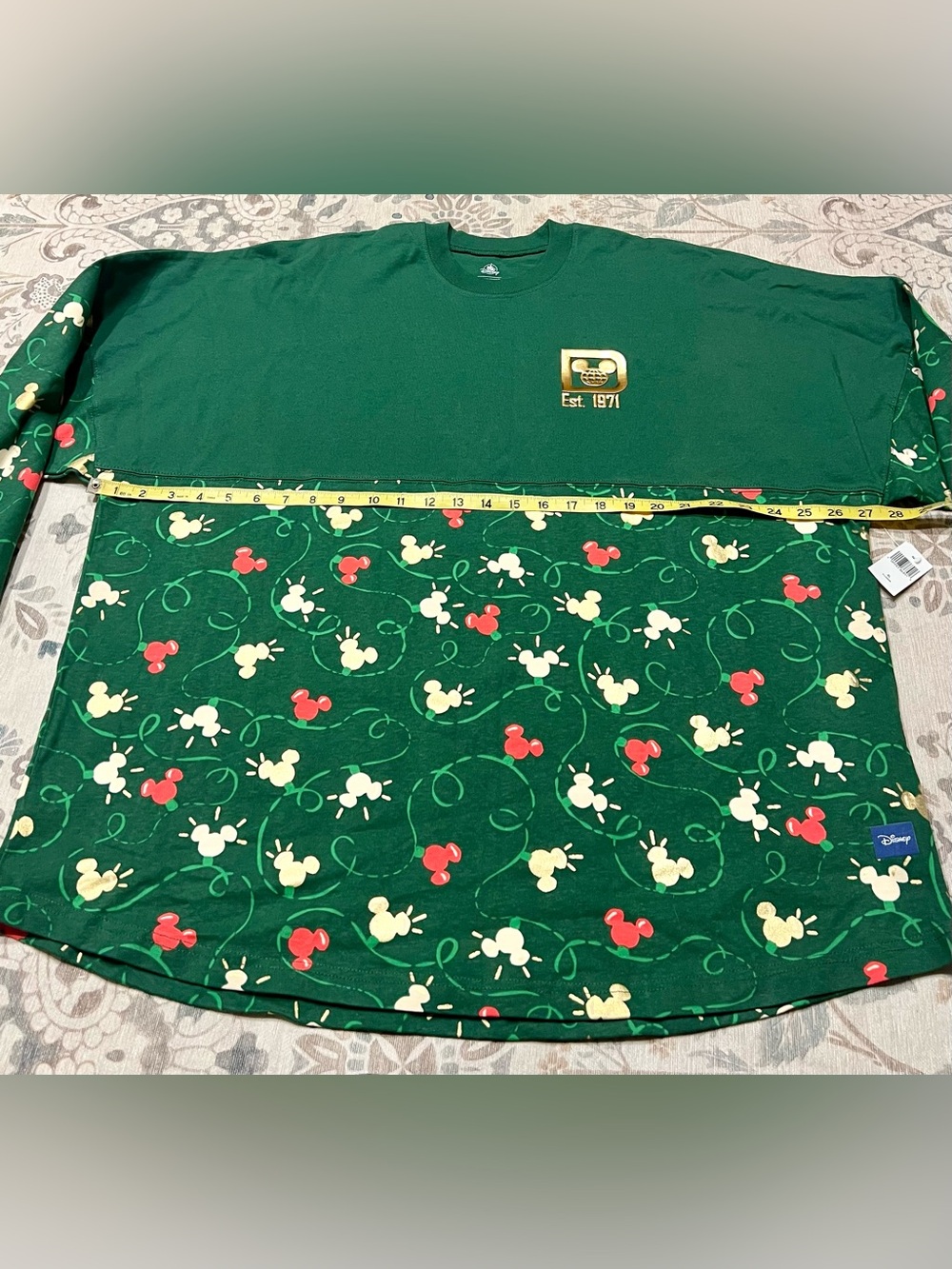 NWT Walt Disney World Holiday Mickey Mouse  Christmas Lights Spirit Jersey XL - Picture 8 of 12